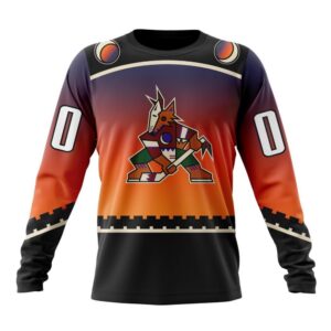 Personalized NHL Arizona Coyotes Crewneck Sweatshirt New Gradient Series Concept 1