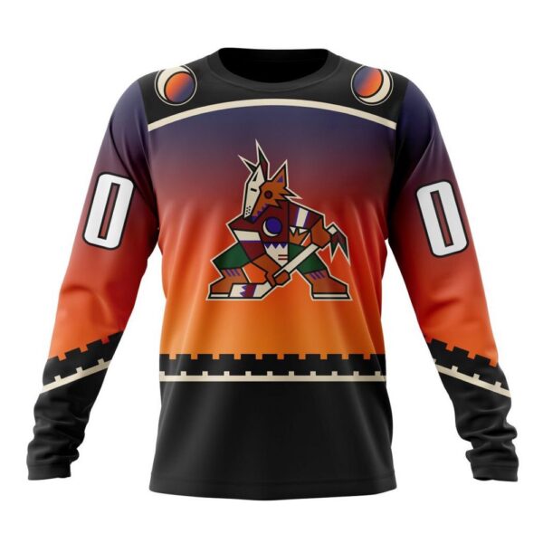 Personalized NHL Arizona Coyotes Crewneck Sweatshirt New Gradient Series Concept