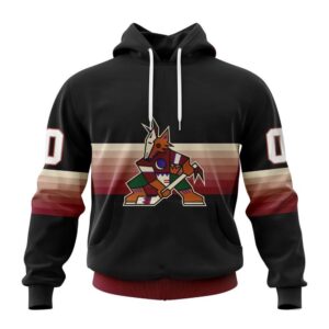 Personalized NHL Arizona Coyotes Hoodie Special Black And Gradient Design Hoodie 1