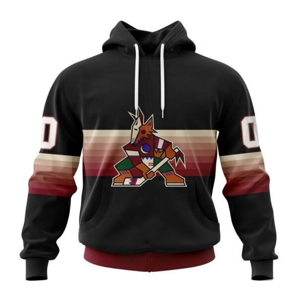Personalized NHL Arizona Coyotes Hoodie Special Black And Gradient Design Hoodie