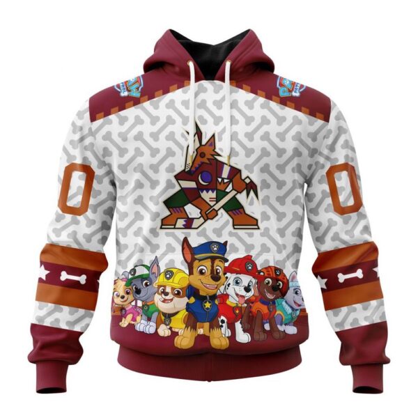 Personalized NHL Arizona Coyotes Hoodie Special PawPatrol Design Hoodie