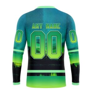Personalized NHL Arizona Coyotes Special Crewneck Sweatshirt Design With Northern Light Full Printed Sweatshirt 2