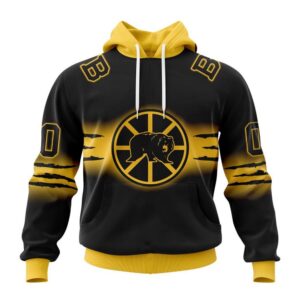 Personalized NHL Boston Bruins All Over Print Hoodie New Gradient Series Concept Hoodie 1