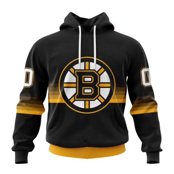 Personalized NHL Boston Bruins All Over Print Hoodie Special Black And Gradient Design Hoodie