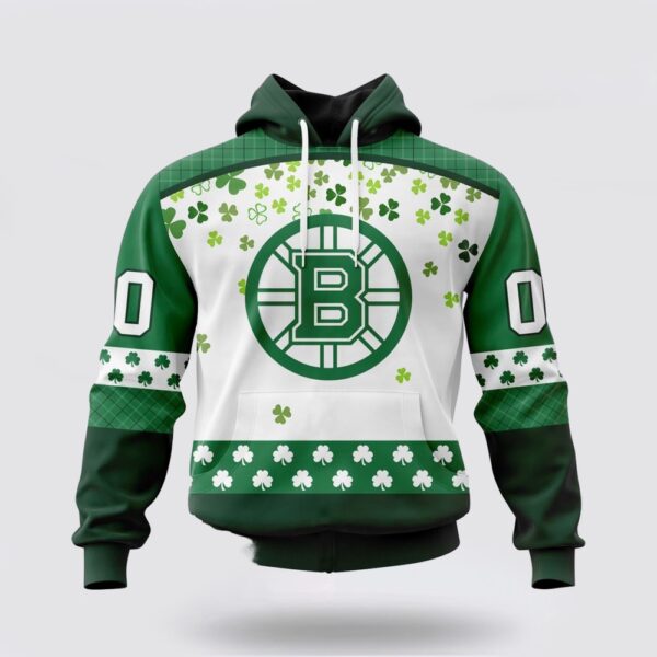 Personalized NHL Boston Bruins All Over Print Hoodie Special Design For St Patrick Day Hoodie