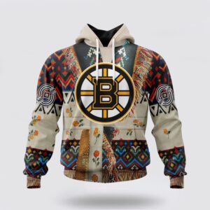 Personalized NHL Boston Bruins All Over Print Hoodie Special Native Costume Design Hoodie 1