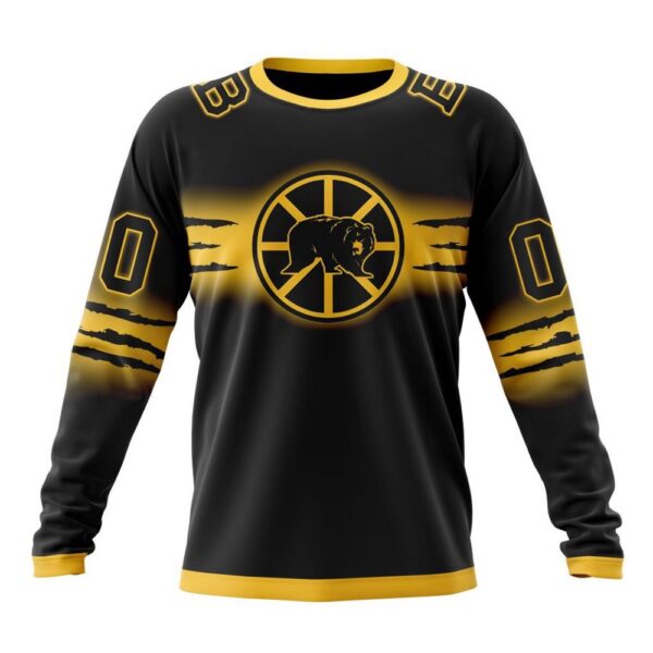 Personalized NHL Boston Bruins Crewneck Sweatshirt New Gradient Series Concept
