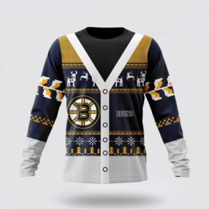 Personalized NHL Boston Bruins Crewneck Sweatshirt Specialized Unisex Sweater For Chrismas Season Sweatshirt 1