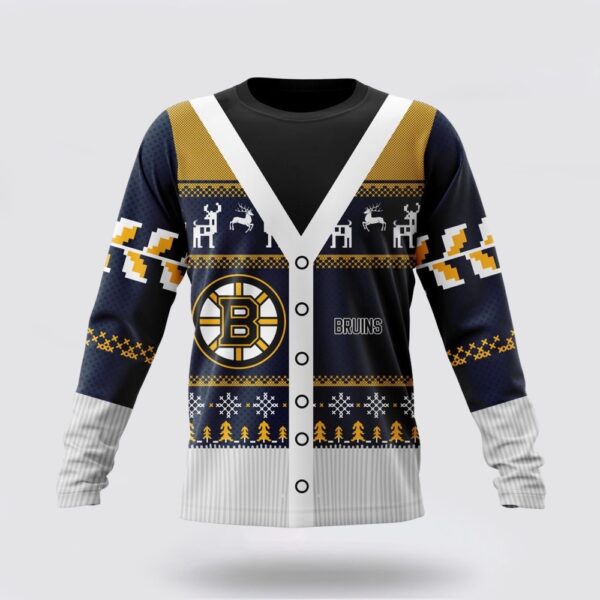 Personalized NHL Boston Bruins Crewneck Sweatshirt Specialized Unisex Sweater For Chrismas Season Sweatshirt