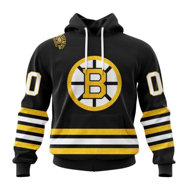 Personalized NHL Boston Bruins Hoodie 2024 Centennial Home Kits Hoodie