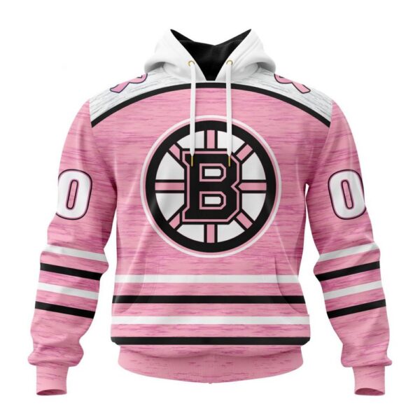 Personalized NHL Boston Bruins Hoodie Special Pink Fight Breast Cancer Design Hoodie