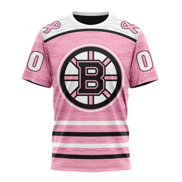 Personalized NHL Boston Bruins T-Shirt Special Pink Fight Breast Cancer Design T-Shirt