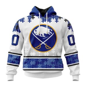 Personalized NHL Buffalo Sabres All Over Print Hoodie Special Autism Awareness Design With Home Jersey Style Hoodie 1 1