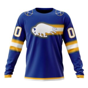 Personalized NHL Buffalo Sabres Crewneck Sweatshirt New Gradient Series Concept 1