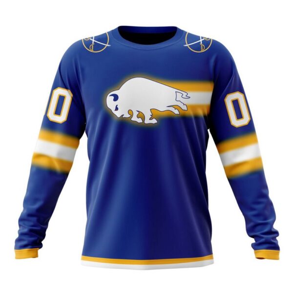 Personalized NHL Buffalo Sabres Crewneck Sweatshirt New Gradient Series Concept