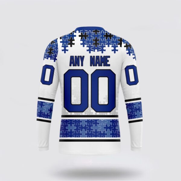 Personalized NHL Buffalo Sabres Crewneck Sweatshirt Special Autism Awareness Design With Home Jersey Style Sweatshirt