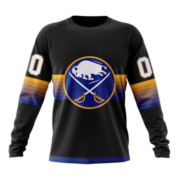 Personalized NHL Buffalo Sabres Crewneck Sweatshirt Special Black And Gradient Design
