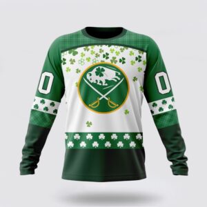 Personalized NHL Buffalo Sabres Crewneck Sweatshirt Special Design For St Patrick Day Sweatshirt 1