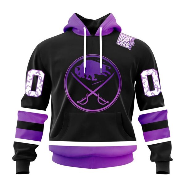 Personalized NHL Buffalo Sabres Hoodie Special Black Hockey Fights Cancer Kits Hoodie