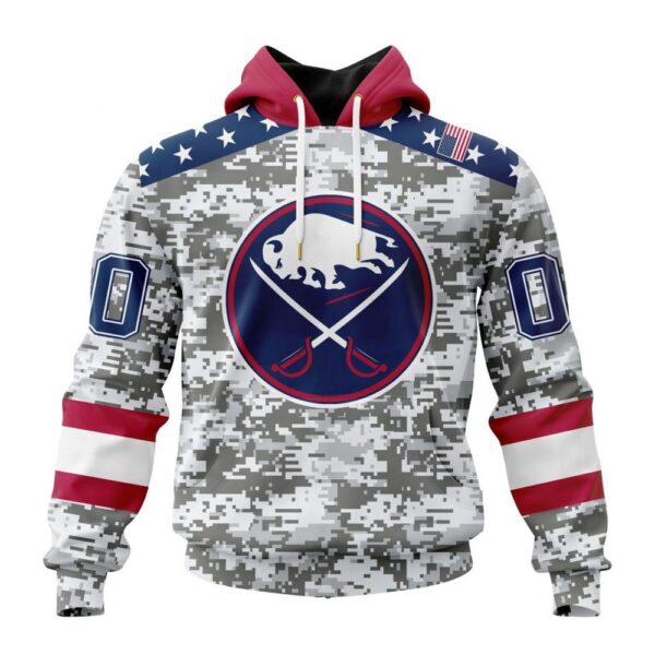 Personalized NHL Buffalo Sabres Hoodie Special Camo Design For Veterans Day Hoodie