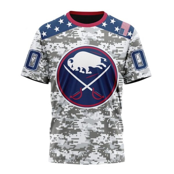 Personalized NHL Buffalo Sabres T-Shirt Special Camo Design For Veterans Day T-Shirt