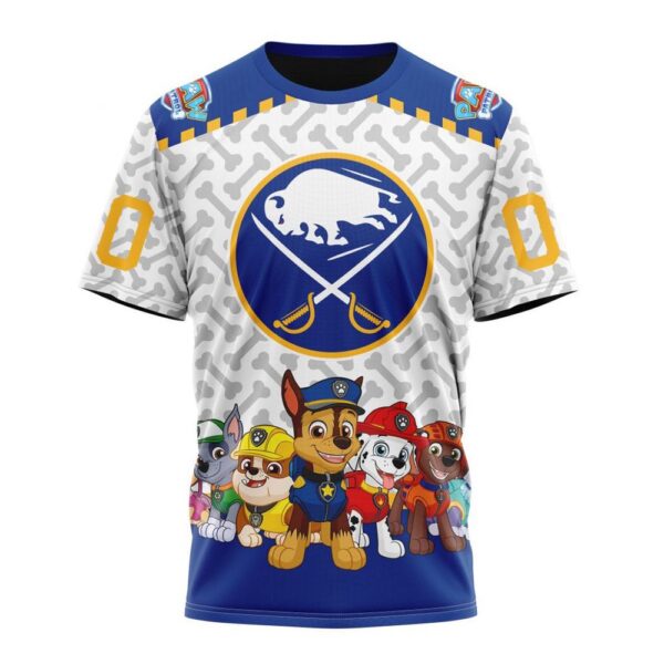 Personalized NHL Buffalo Sabres T-Shirt Special PawPatrol Design T-Shirt