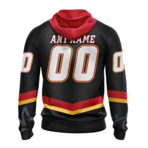 Personalized NHL Calgary Flames 2024 Black Alternate Kits Hoodie 2