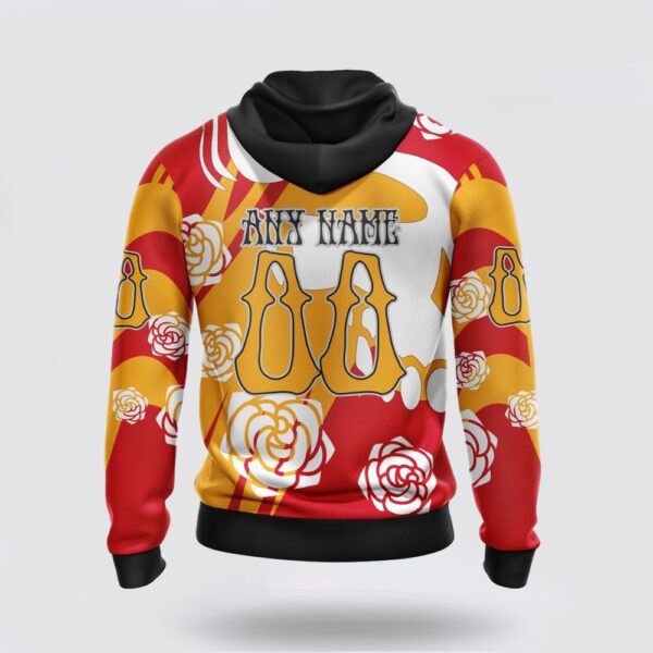 Personalized NHL Calgary Flames All Over Print Hoodie Special Grateful Dead Gathering Flowers Design Hoodie