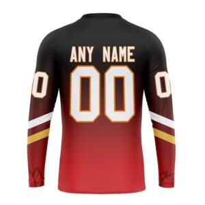 Personalized NHL Calgary Flames Crewneck Sweatshirt New Gradient Series Concept 2