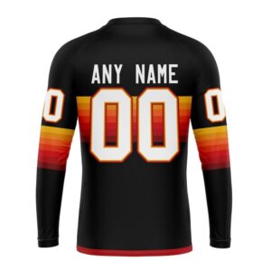 Personalized NHL Calgary Flames Crewneck Sweatshirt Special Black And Gradient Design 2