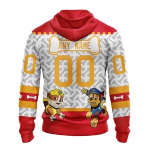 Personalized NHL Calgary Flames Hoodie Special PawPatrol Design Hoodie 2