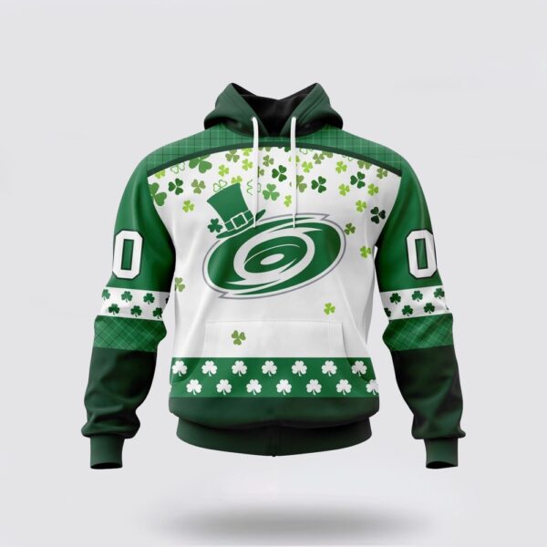 Personalized NHL Carolina Hurricanes All Over Print Hoodie Special Design For St Patrick Day Hoodie