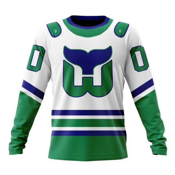 Personalized NHL Carolina Hurricanes Crewneck Sweatshirt 2024 White Whalers Kits Sweatshirt