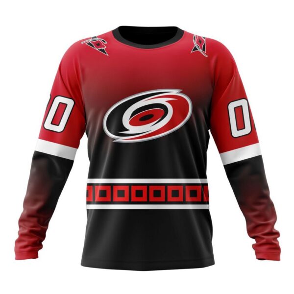 Personalized NHL Carolina Hurricanes Crewneck Sweatshirt New Gradient Series Concept