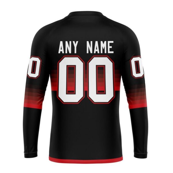 Personalized NHL Carolina Hurricanes Crewneck Sweatshirt Special Black And Gradient Design