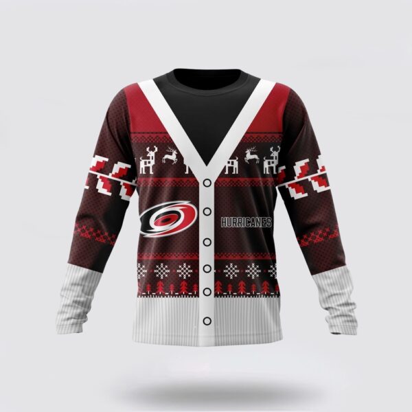 Personalized NHL Carolina Hurricanes Crewneck Sweatshirt Specialized Unisex Sweater For Chrismas Season Sweatshirt