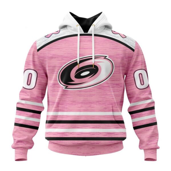 Personalized NHL Carolina Hurricanes Hoodie Special Pink Fight Breast Cancer Design Hoodie