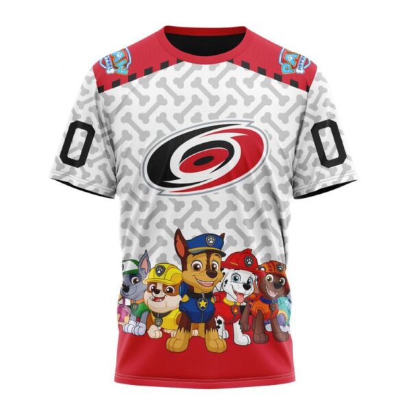 Personalized NHL Carolina Hurricanes T-Shirt Special PawPatrol Design T-Shirt