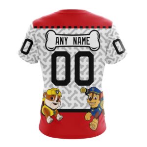 Personalized NHL Carolina Hurricanes T Shirt Special PawPatrol Design T Shirt 2