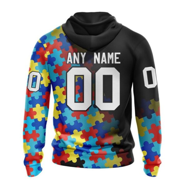 Personalized NHL Chicago Blackhawks All Over Print Hoodie Special Black Autism Awareness Design Hoodie