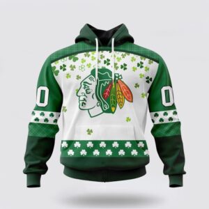 Personalized NHL Chicago Blackhawks All Over Print Hoodie Special Design For St Patrick Day Hoodie 1