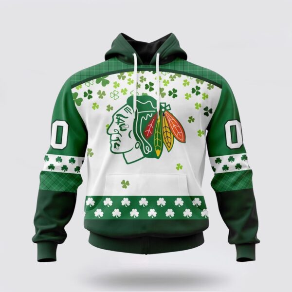 Personalized NHL Chicago Blackhawks All Over Print Hoodie Special Design For St Patrick Day Hoodie