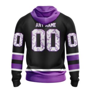 Personalized NHL Chicago Blackhawks Hoodie Special Black Hockey Fights Cancer Kits Hoodie 2