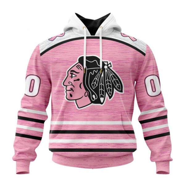 Personalized NHL Chicago Blackhawks Hoodie Special Pink Fight Breast Cancer Design Hoodie