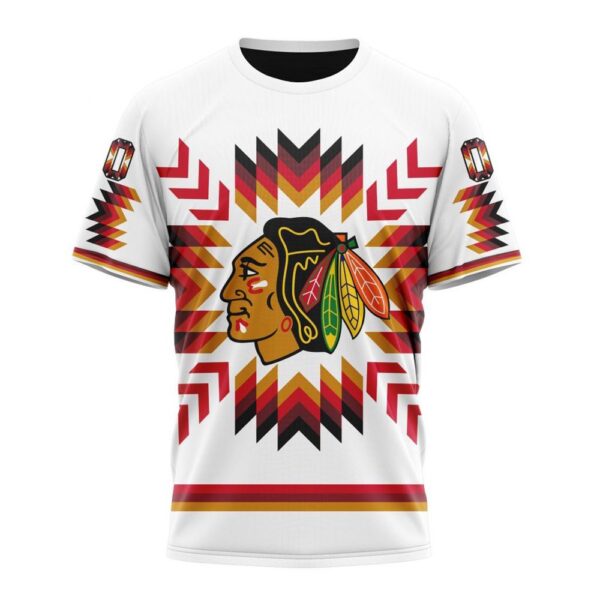 Personalized NHL Chicago Blackhawks T-Shirt Special Design With Native Pattern T-Shirt