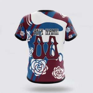 Personalized NHL Colorado Avalanche 3D T Shirt Special Grateful Dead Gathering Flowers Design T Shirt 2