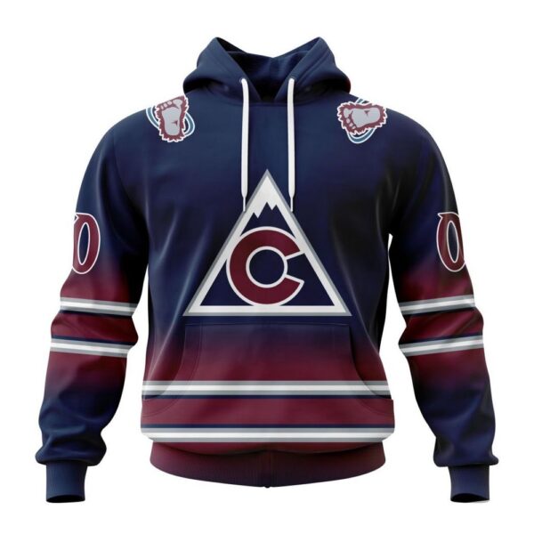 Personalized NHL Colorado Avalanche All Over Print Hoodie New Gradient Series Concept Hoodie