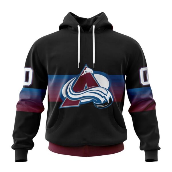 Personalized NHL Colorado Avalanche All Over Print Hoodie Special Black And Gradient Design Hoodie