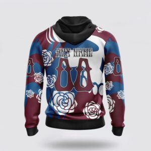 Personalized NHL Colorado Avalanche All Over Print Hoodie Special Grateful Dead Gathering Flowers Design Hoodie 2