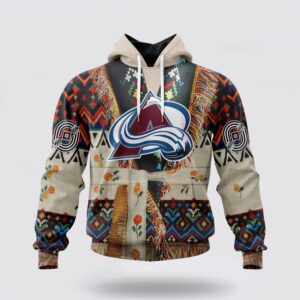 Personalized NHL Colorado Avalanche All Over Print Hoodie Special Native Costume Design Hoodie 1